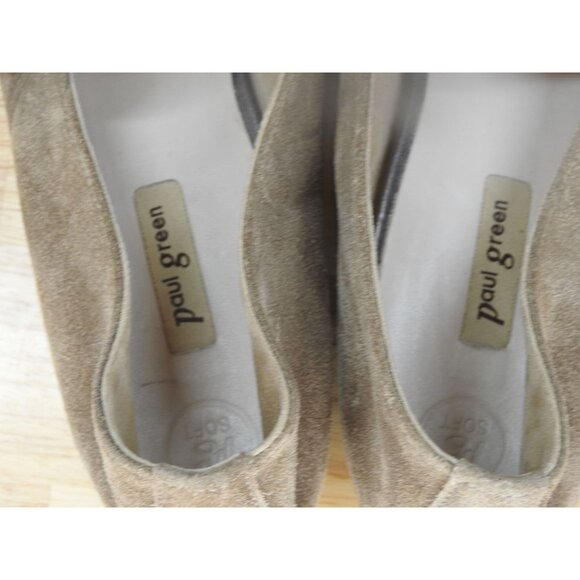 Paul Green Brown Suede Banner Slip on Flat Loafers Women's 7 Made in Austria - Picture 4 of 7